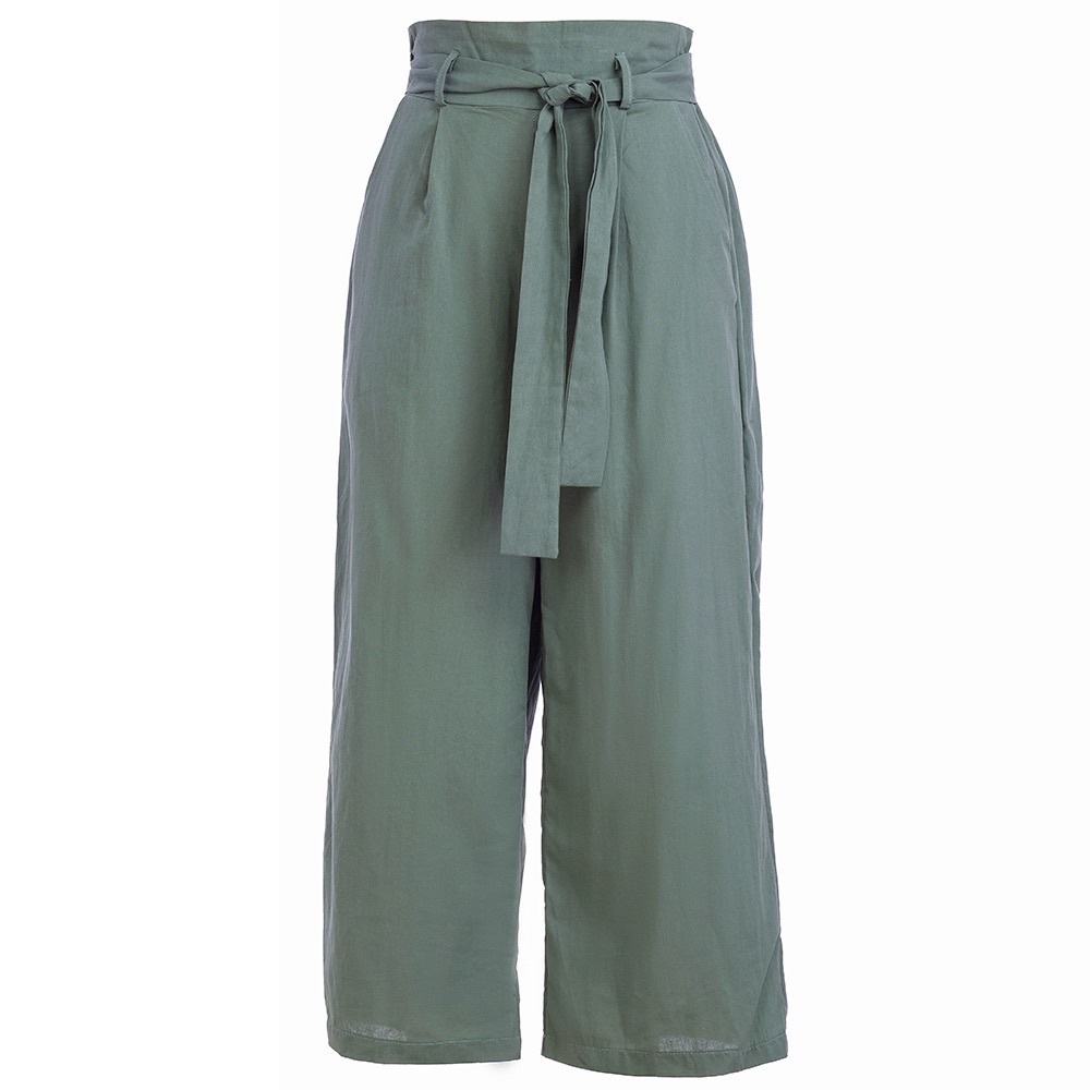 B2G1♦️🆕Spring High Rise Wide Leg Pants Pale Green - Picture 4 of 5